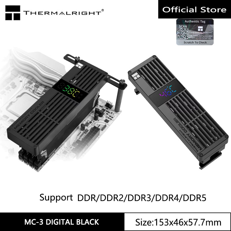 Raspberry Pi Water Cooling Kit - Thermalright MC-3 DIGITAL BLACK, dissipador de