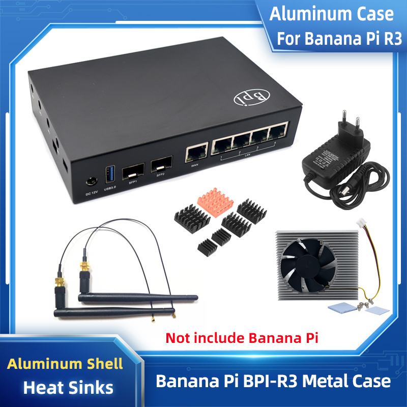 Argon One V3 M.2 Nvme Case - Caixa de alumínio Banana Pi R3